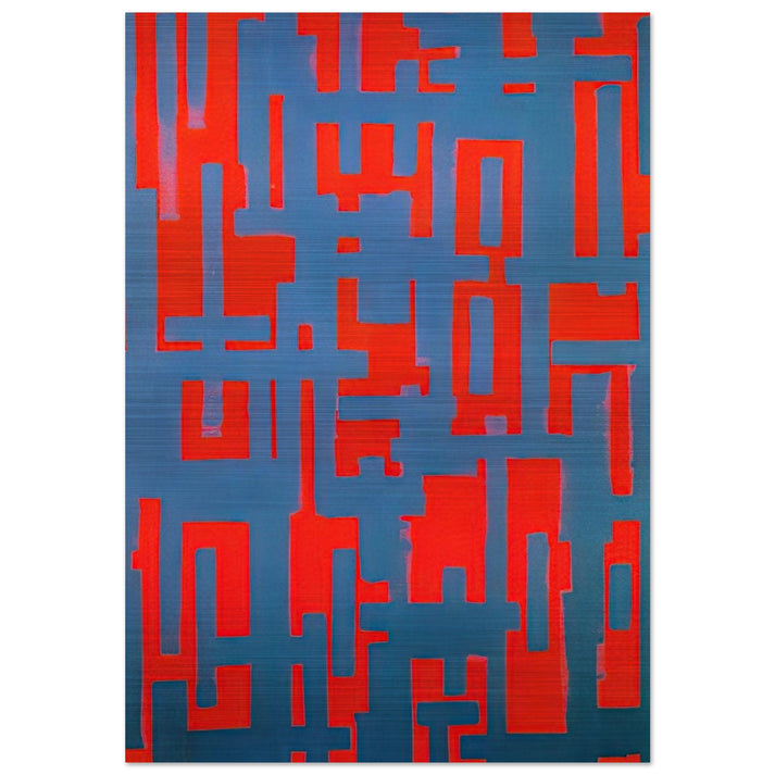 Untitled Red and Gray - 1950 - Ad Reinhardt Brushed Aluminum Print - 70x100 cm / 28x40 inches | Ad Reinhardt Aluminum Print | Ad Reinhardt Prints