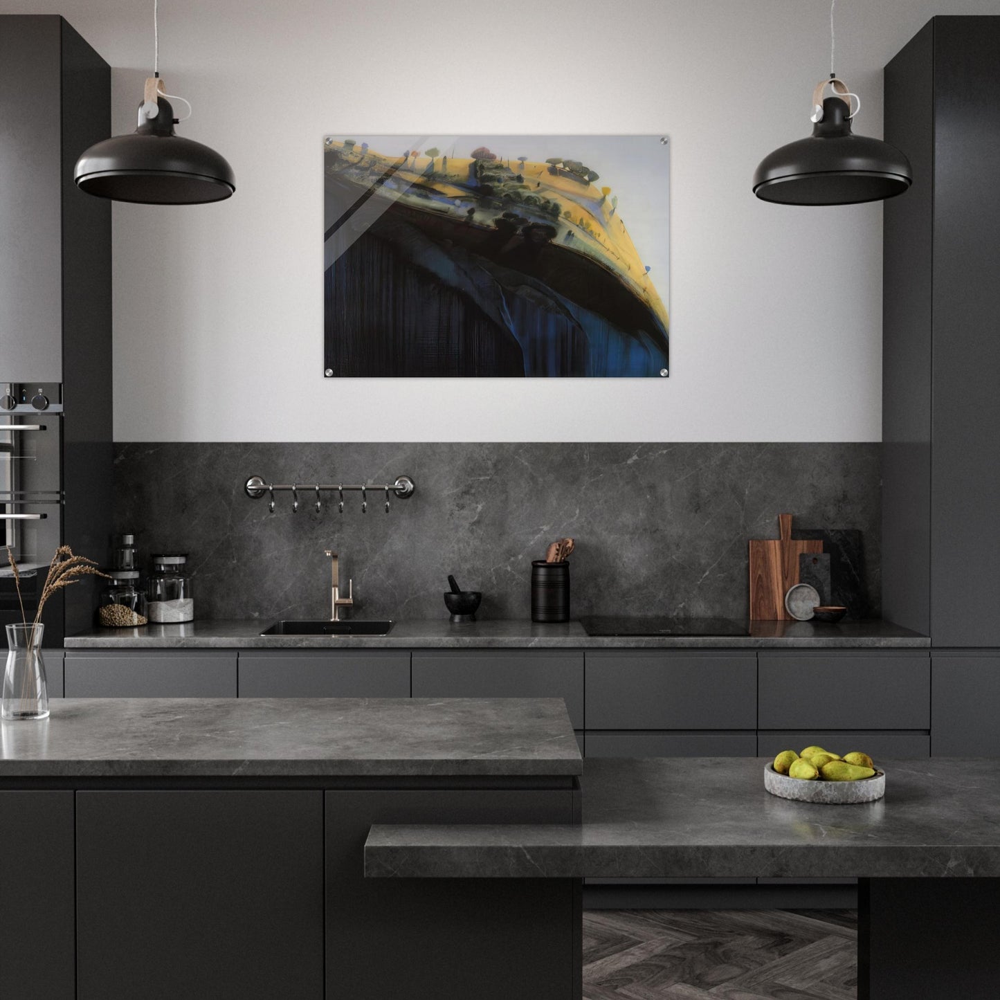 Coloma Ridge - 1968 - Wayne Thiebaud Acrylic Print - 70x100 cm / 28x40″ inches