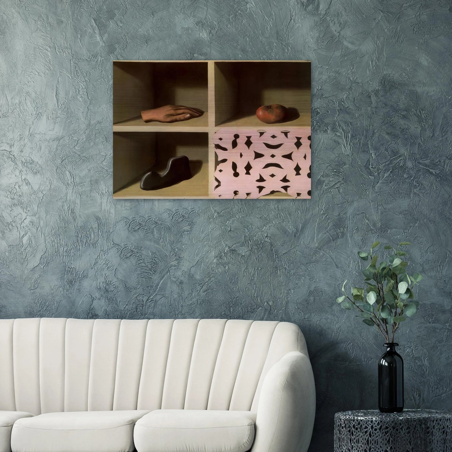 ONE NIGHT MUSEUM 1927 - Rene Magritte Brushed Aluminum Print - 70x100 cm / 28x40 inches | Rene Magritte Aluminum Print | Rene Magritte Prints