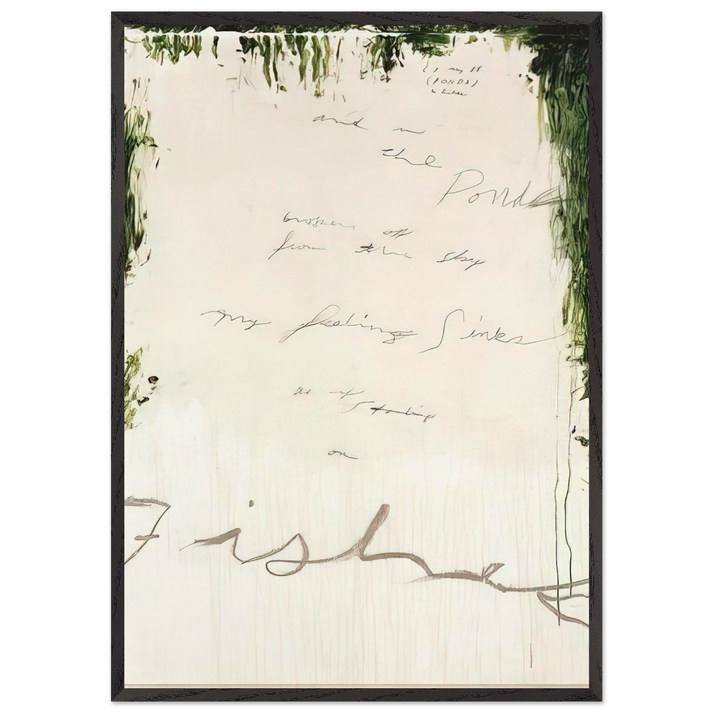 Untitled Part I - Cy Twombly 70x100 cm / 28x40 inches Framed Art Print – Black Wooden Frame