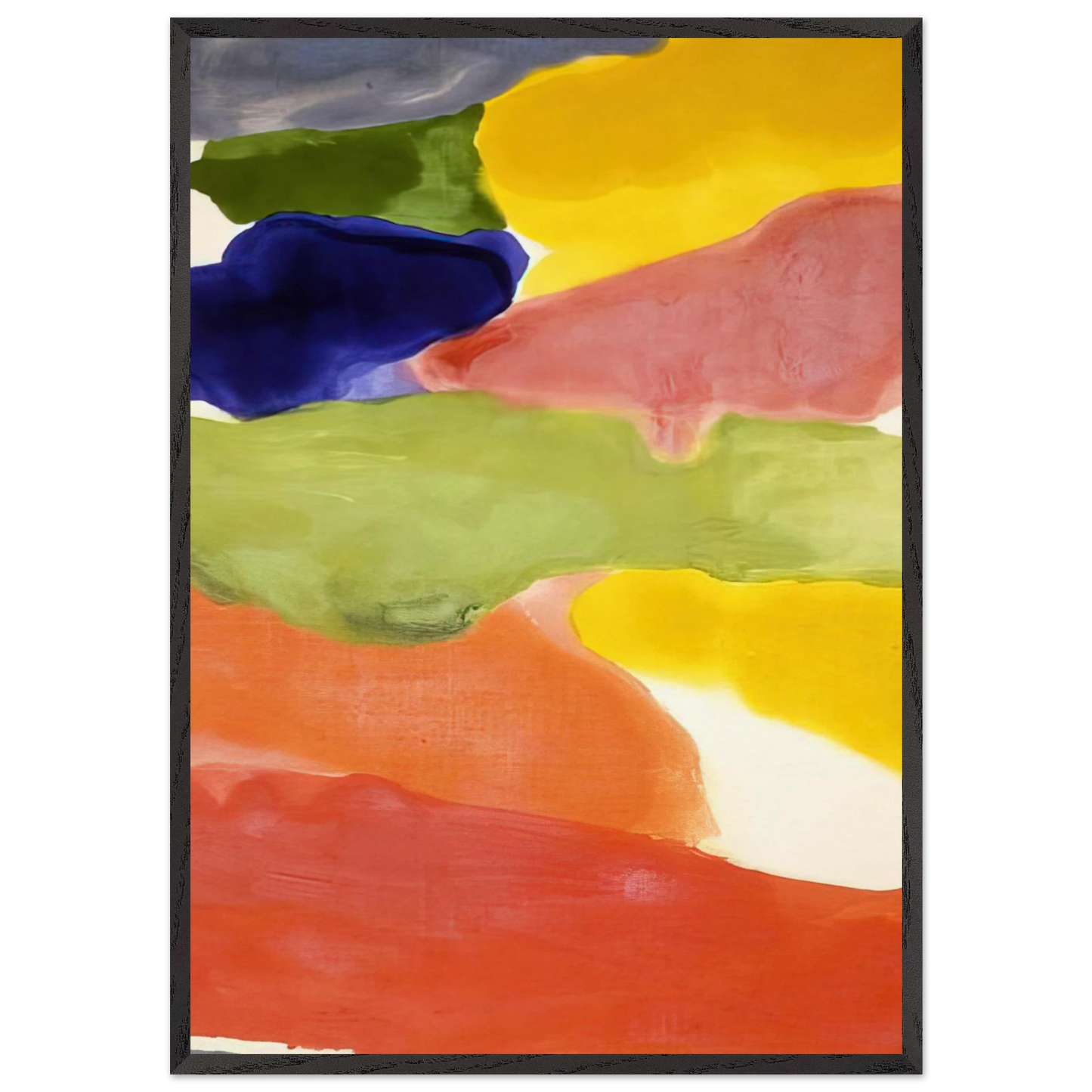 Tutti-Fruitti - 1966 - Helen Frankenthaler 70x100 cm / 28x40 inches Framed Art Print – Black Wooden Frame