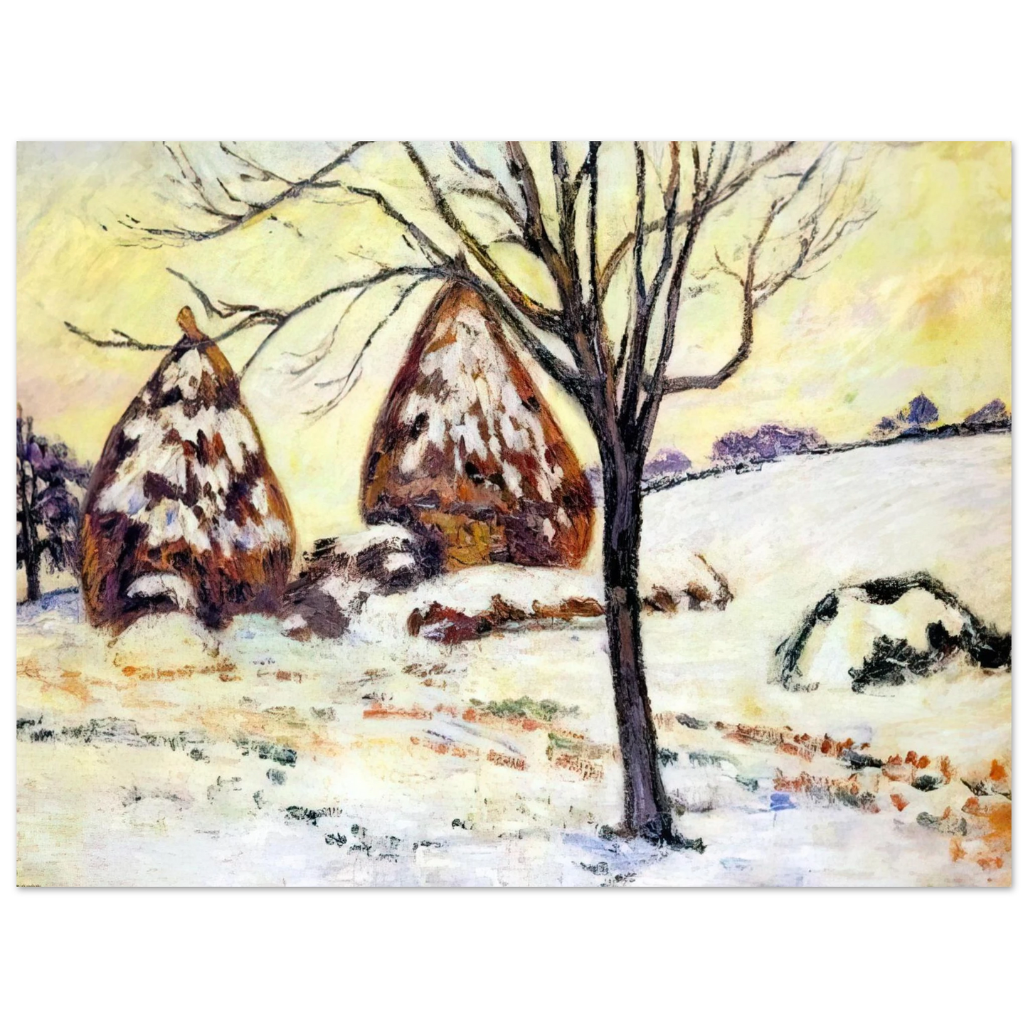 Armand Guillaumin - Effts de neige àPalaiseau - 1883 Fine Art Poster - Default Title