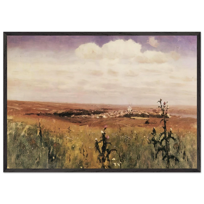 Steppe - Arkhyp Kuindzhi 70x100 cm / 28x40 inches Framed Art Print – Black Wooden Frame