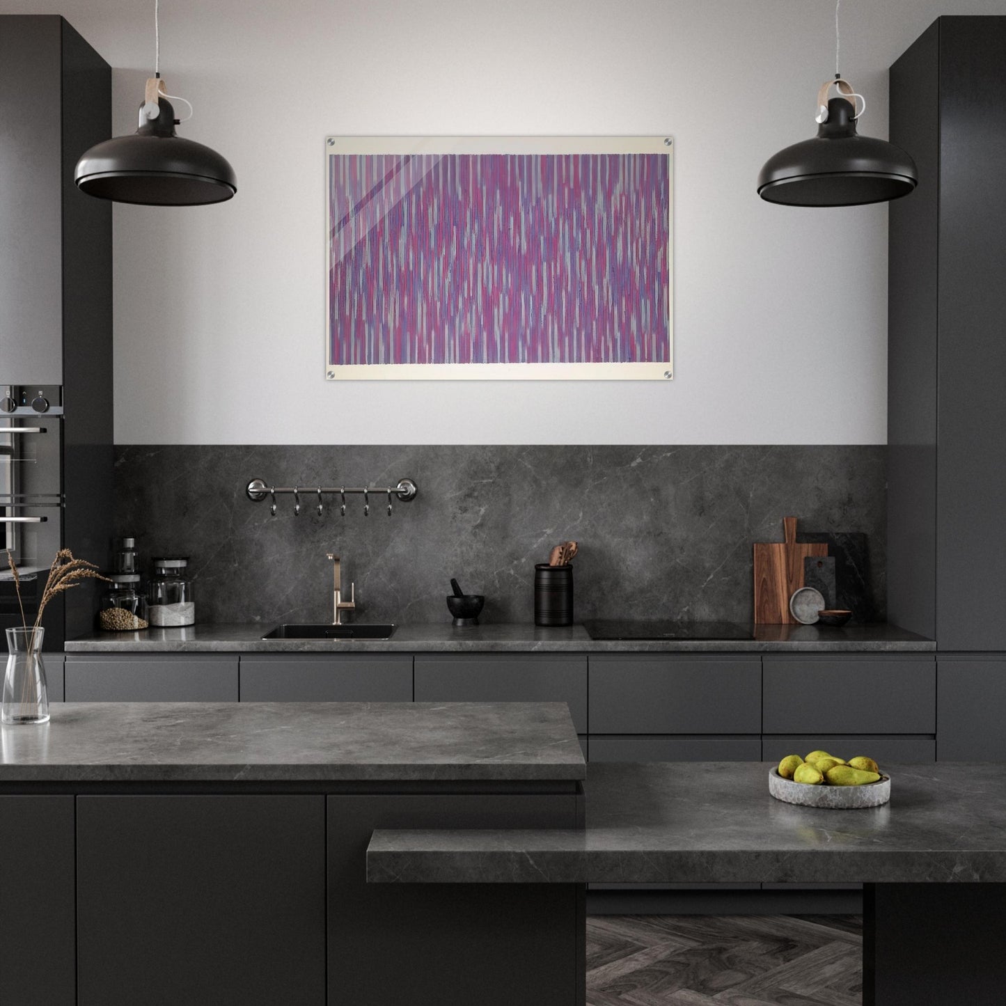 Red Picnic - 1984 - Gene Davis Acrylic Print - 70x100 cm / 28x40″ inches