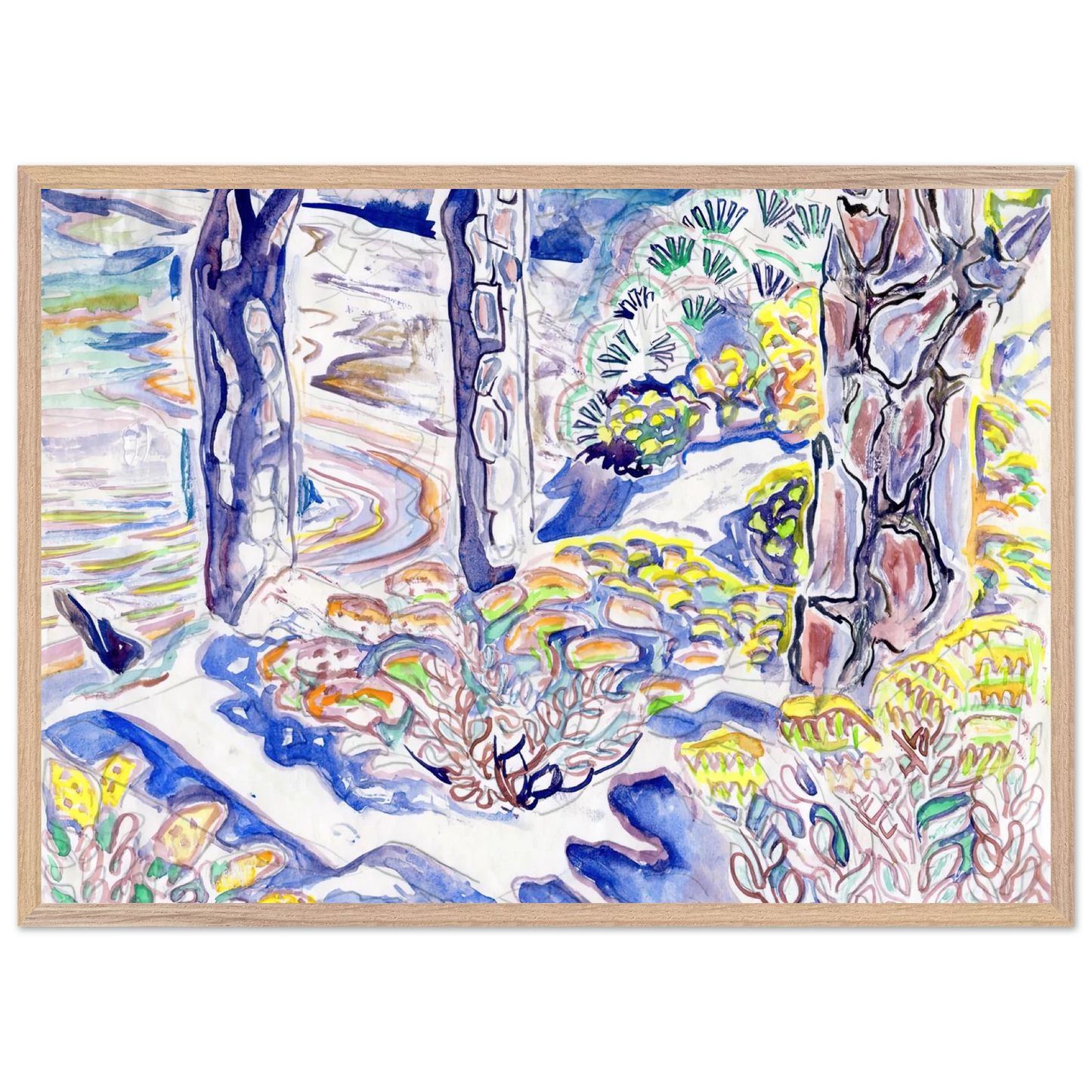 Walter Inglis Anderson - Walter Anderson Wall art - 15x20 cm / 6x8 Inches - Premium Wooden Framed Poster With Fine Art Paper - Wood frame