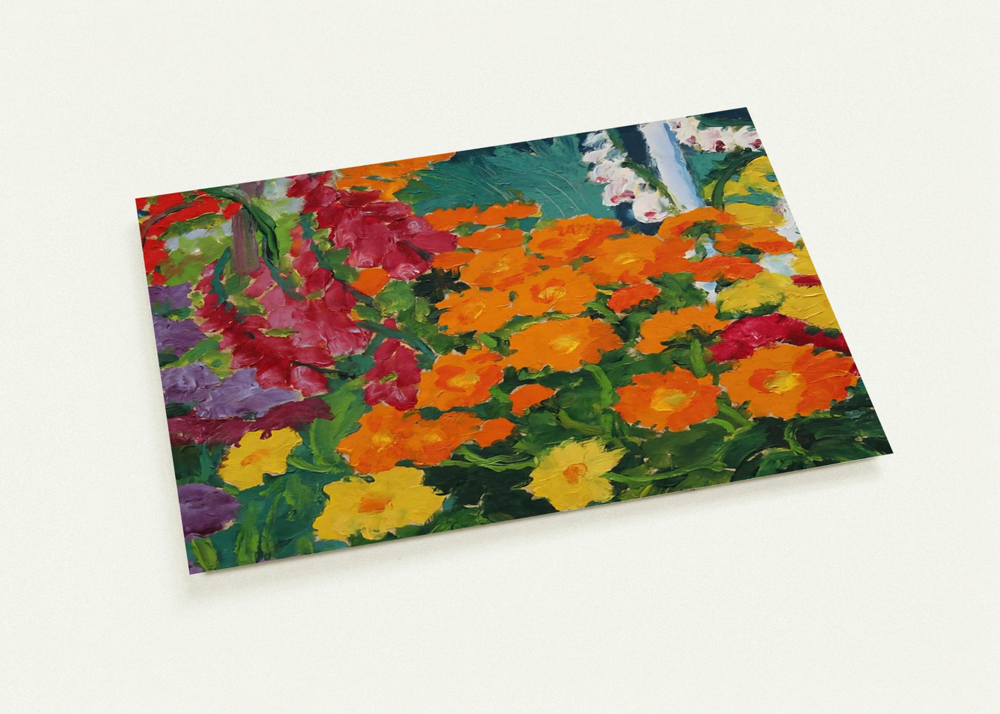 Flower garden marigolds By Emil Nolde Pack of 10 Post Cards | Emil Nolde Post Cards | A6 (10.5 x 14.8 cm) - 4.1 x 5.8 inches