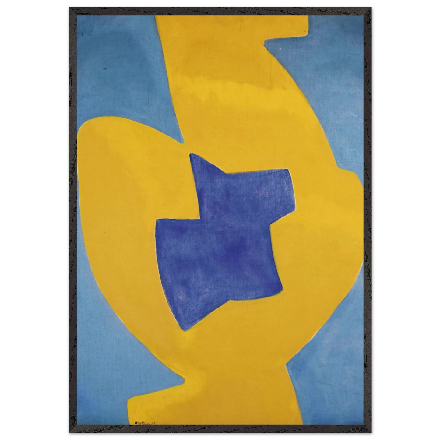 Composition abstraite - 1968 - Serge Poliakoff 70x100 cm / 28x40 inches Framed Art Print – Black Wooden Frame