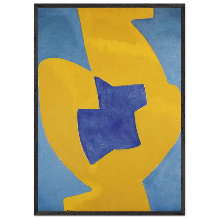 Composition abstraite - 1968 - Serge Poliakoff 70x100 cm / 28x40 inches Framed Art Print – Black Wooden Frame