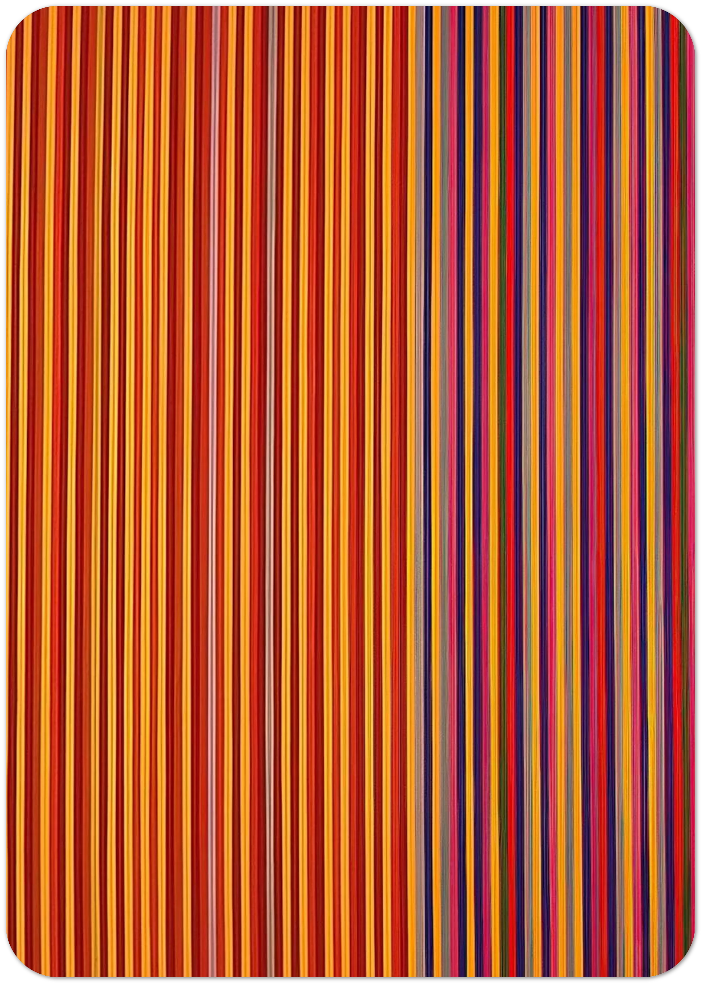 Equinox - 1965 By Gene Davis Pack of 10 Post Cards | Gene Davis Post Cards | A6 (10.5 x 14.8 cm) - 4.1 x 5.8 inches