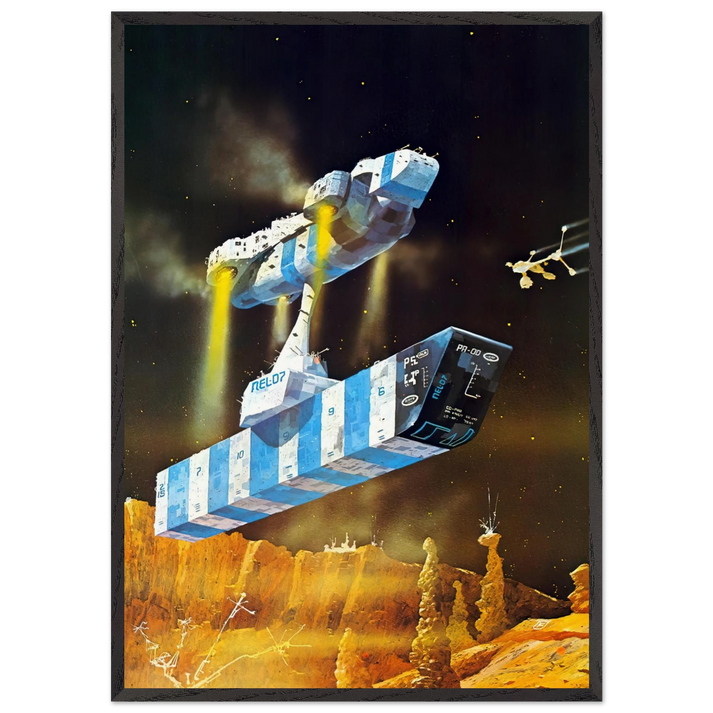 Chris Foss N19 - Chris Foss 70x100 cm / 28x40 inches Framed Art Print – Black Wooden Frame