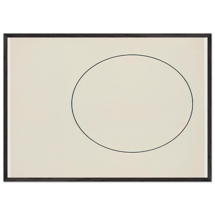 Circle Line - Ellsworth Kelly 70x100 cm / 28x40 inches Framed Art Print – Black Wooden Frame