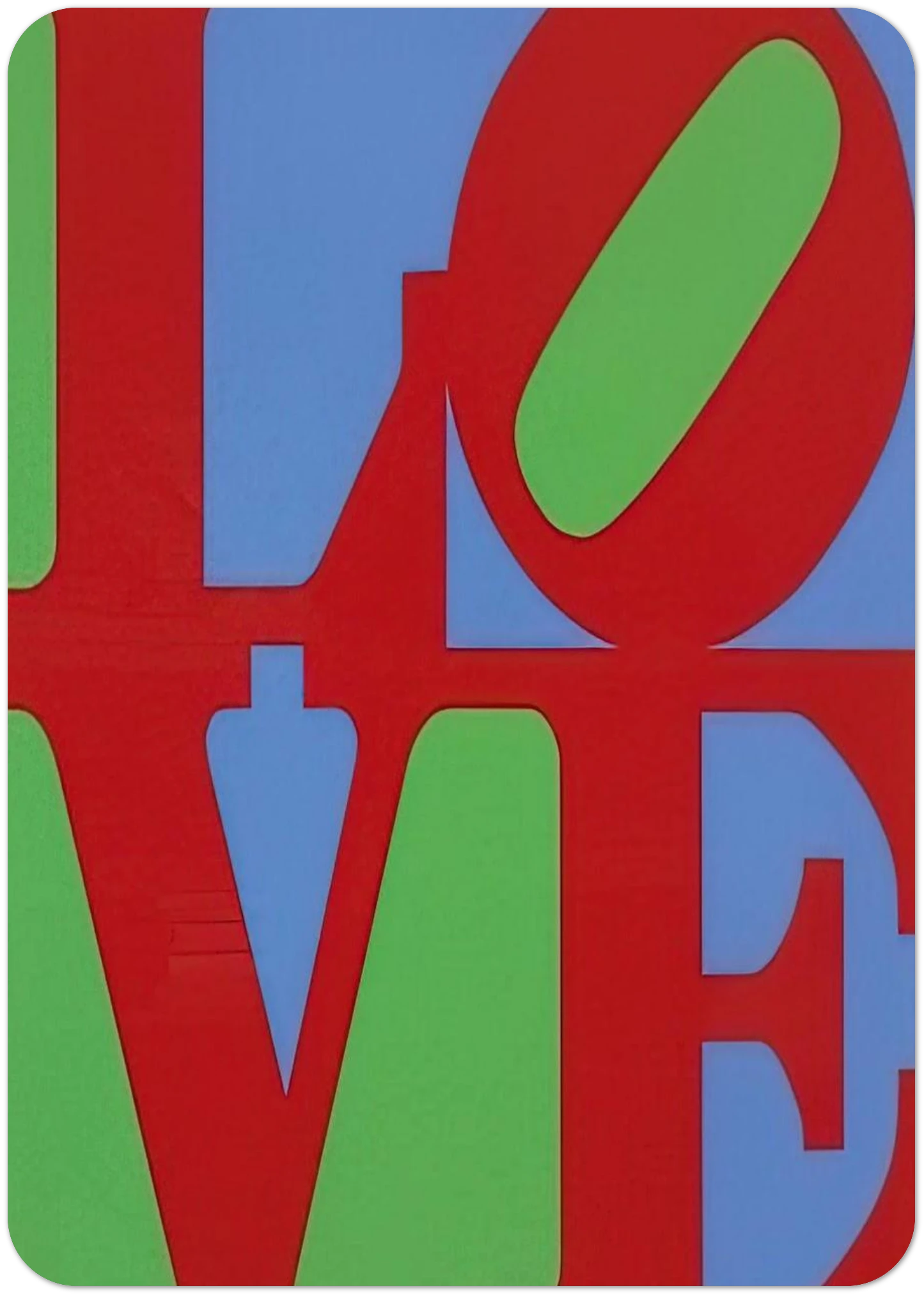 Heliotherapy Love By Robert Indiana Pack of 10 Post Cards | Robert Indiana Post Cards | A6 (10.5 x 14.8 cm) - 4.1 x 5.8 inches