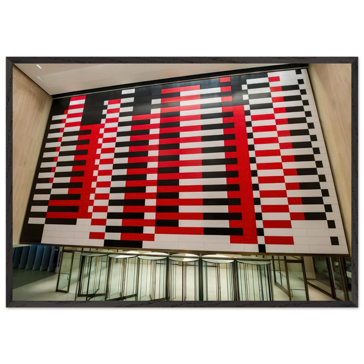 MANHATTAN 1963 - Josef Albers 70x100 cm / 28x40 inches Framed Art Print – Black Wooden Frame