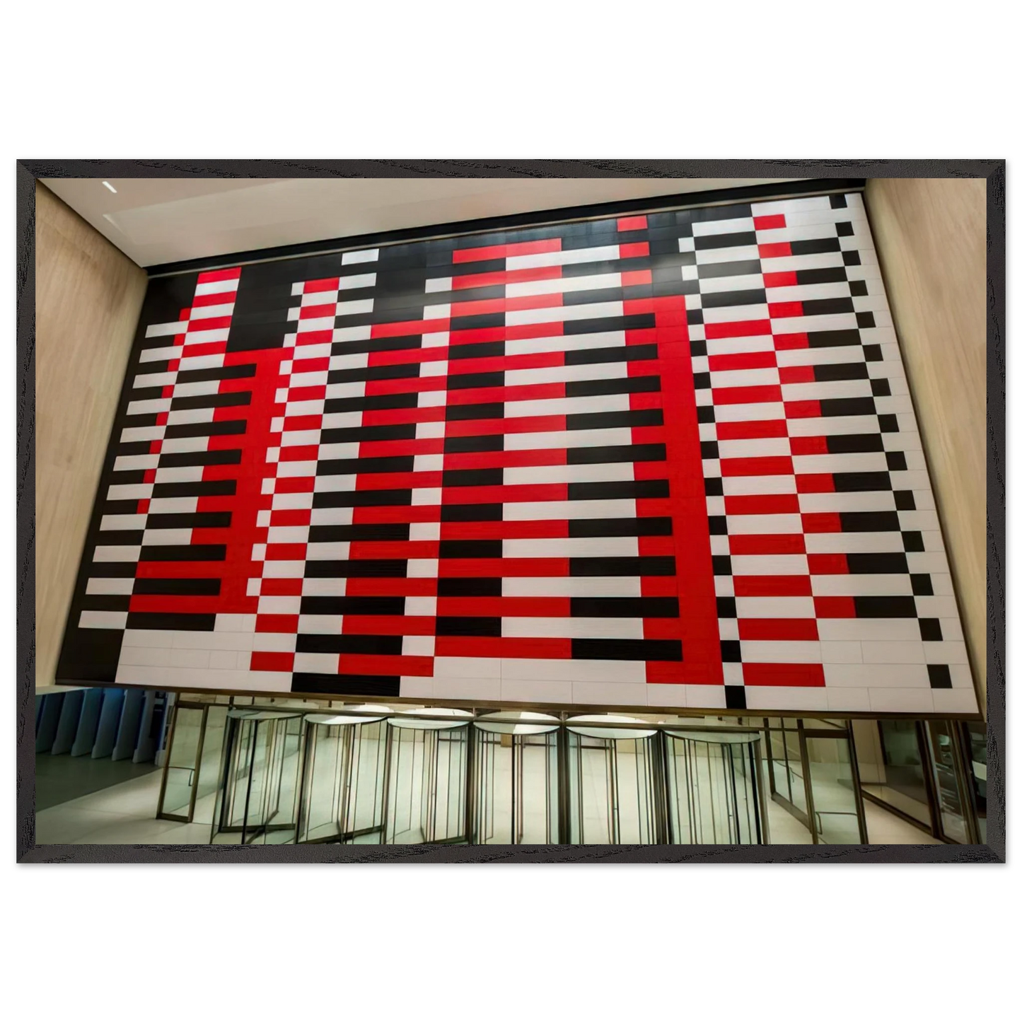 MANHATTAN 1963 - Josef Albers 70x100 cm / 28x40 inches Framed Art Print – Black Wooden Frame