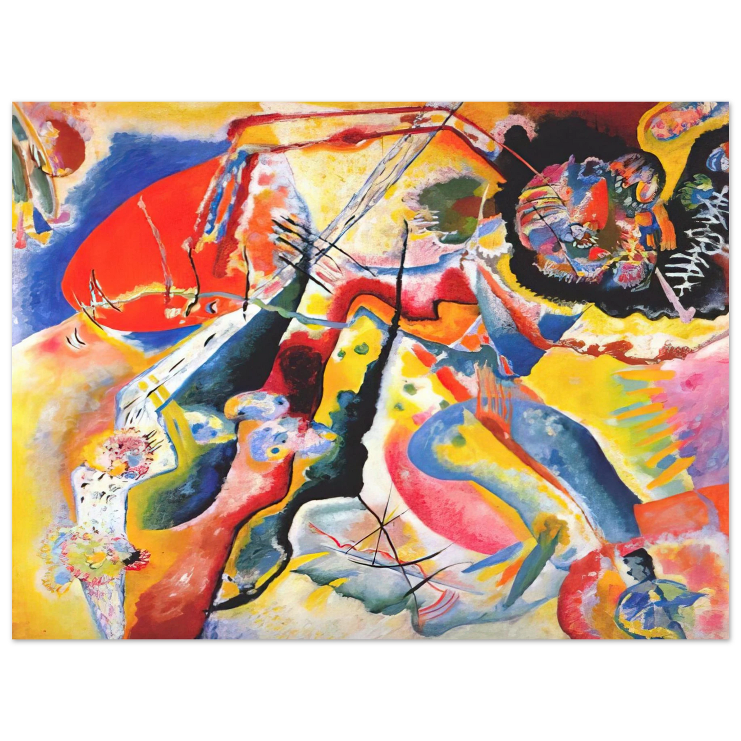Wassily Kandinsky - PAINTING WITH RED SPOT 1914 Fine Art Poster - Default Title