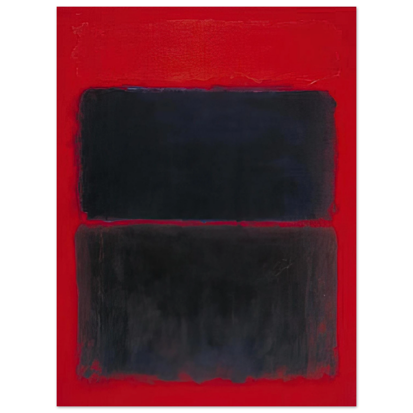 Mark Rothko - Light Red Over Black - 1957 Wall Art - 30x40 cm / 12x16 inches - Premium Wooden Framed Poster With Fine Art Paper - Black frame