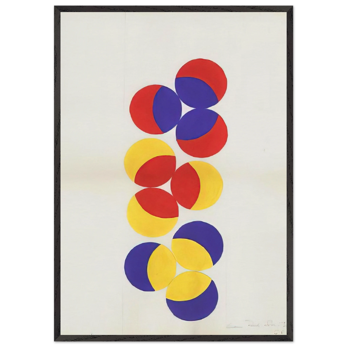 Untitled - 1968 N9 - Leon Polk Smith 70x100 cm / 28x40 inches Framed Art Print – Black Wooden Frame