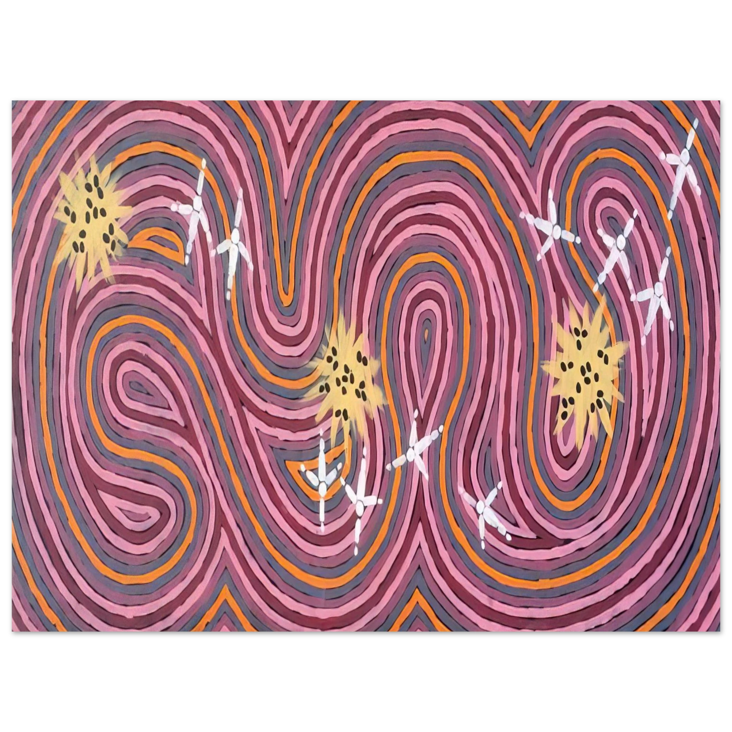 Clifford Possum Tjapaltjarri - Worm Dreaming - 1996 Fine Art Poster - Default Title