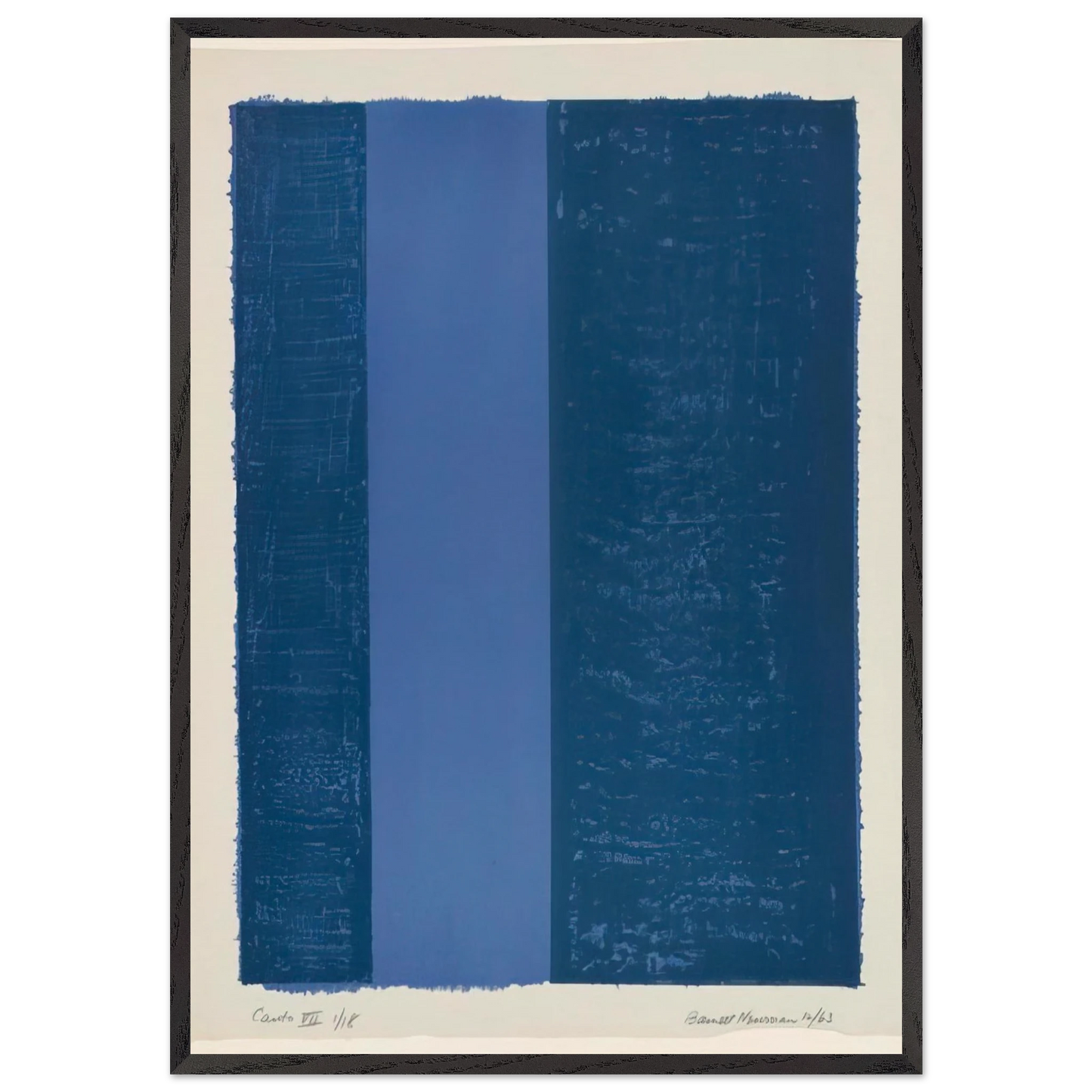 Canto VII - Barnett Newman Framed Art Print – Black Wooden Frame - Default Title - -Framed Art Print