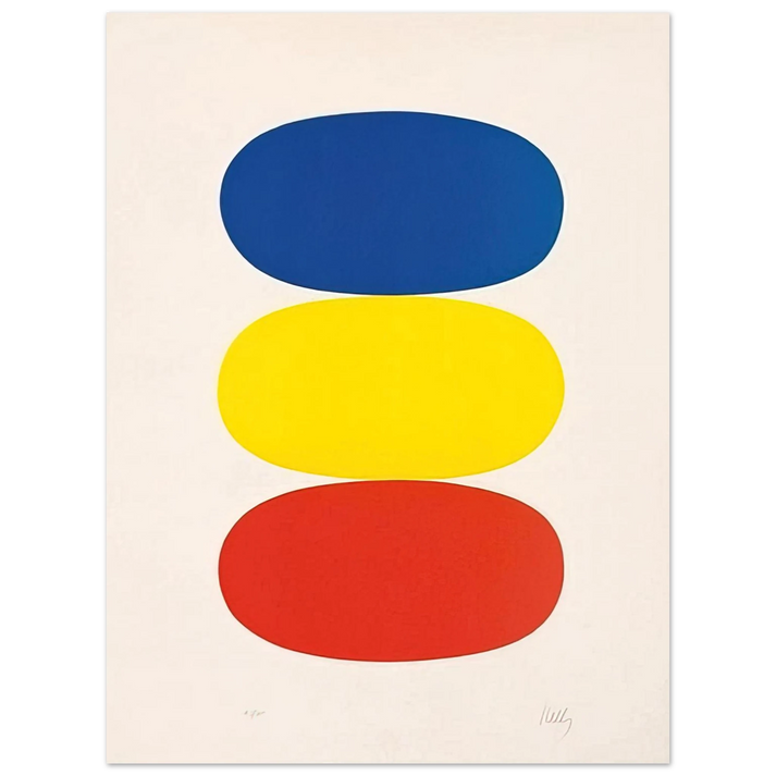 Ellsworth Kelly - Blue and Yellow and Red-Orange 75x100 cm / 30x40inches Fine Art Poster