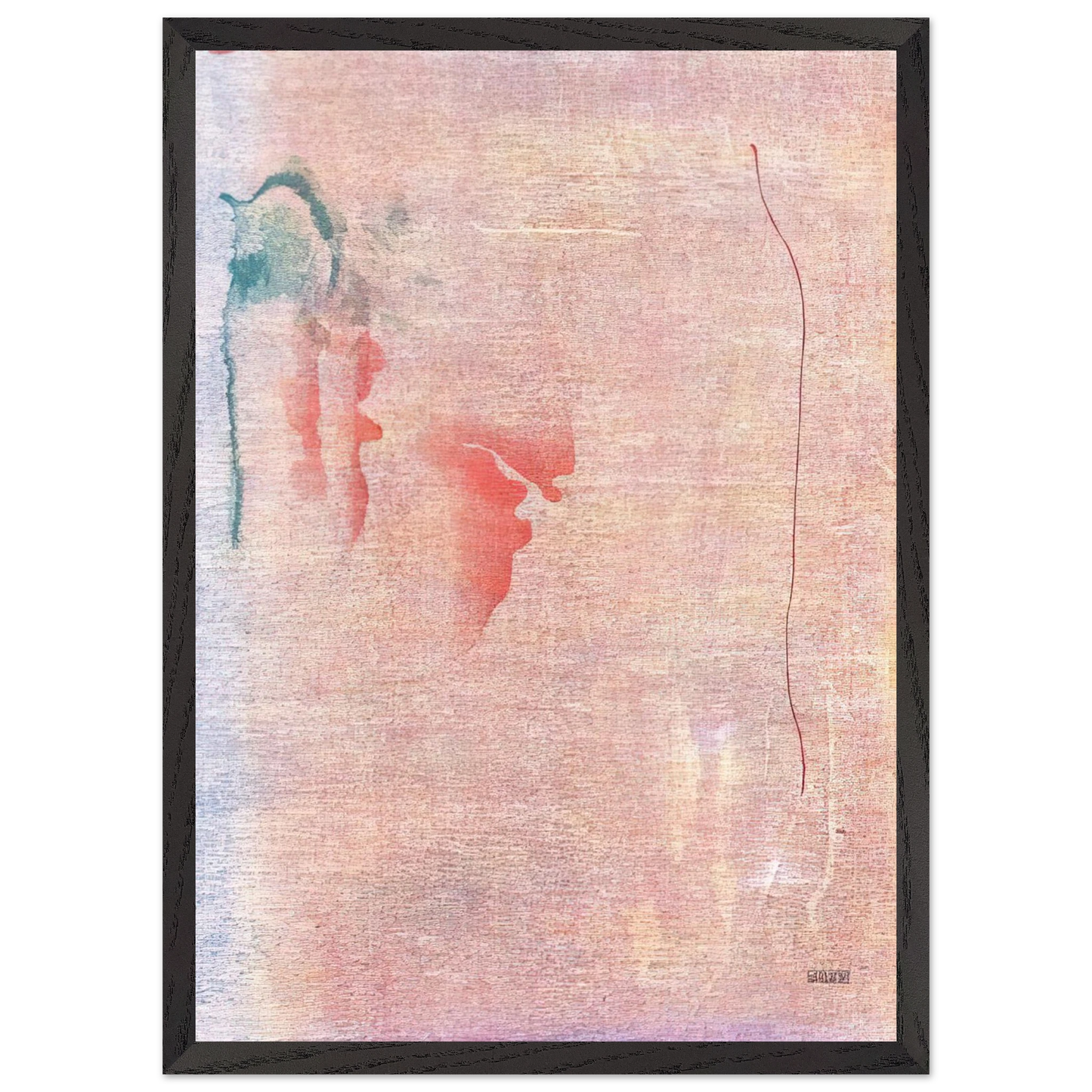Helen Frankenthaler - Cedar Hill - 1983 Wall art - 40x50 cm / 16x20 inches - Premium Wooden Framed Poster With Fine Art Paper - Black frame