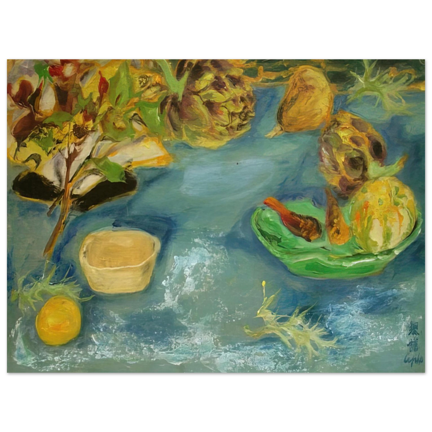 Le Pho - Still life with artichokes - 1956 Fine Art Poster - Default Title