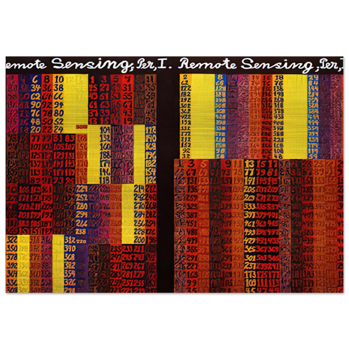 Remote Sensing, Per I II - 1979 - Alfred Jensen Brushed Aluminum Print - 70x100 cm / 28x40 inches | Alfred Jensen Aluminum Print | Alfred Jensen Prints