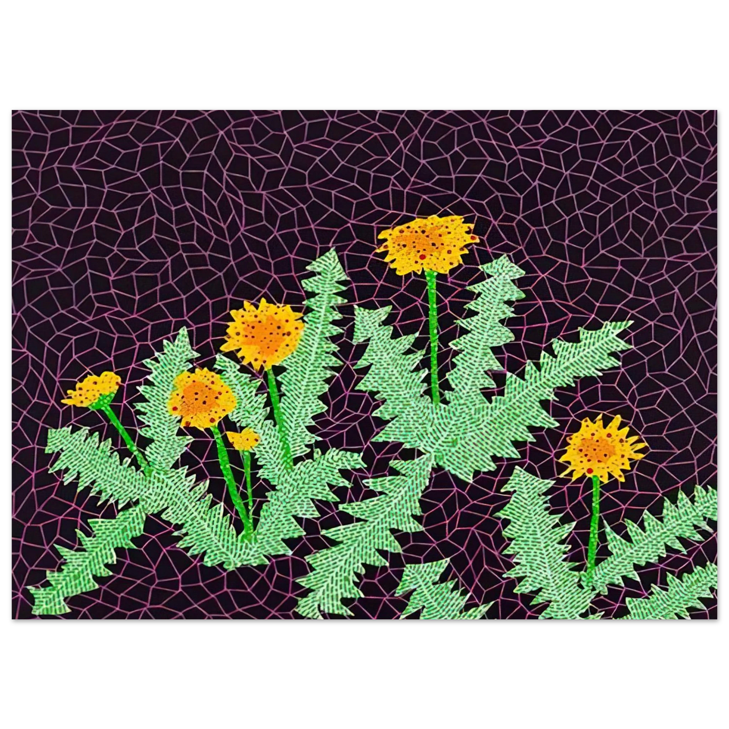 Yayoi Kusama - DANDELIONS 1985 Fine Art Poster - 40x60 cm / 16x24 inches