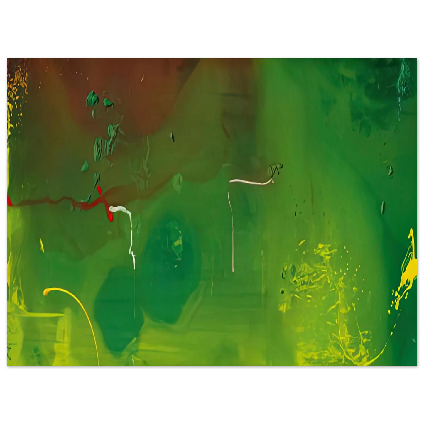 Helen Frankenthaler - Petroglyphs, 1990- Wall Art - 60x80 cm / 24x32 inches - Premium Wooden Framed Poster With Fine Art Paper-canvas - Wood frame