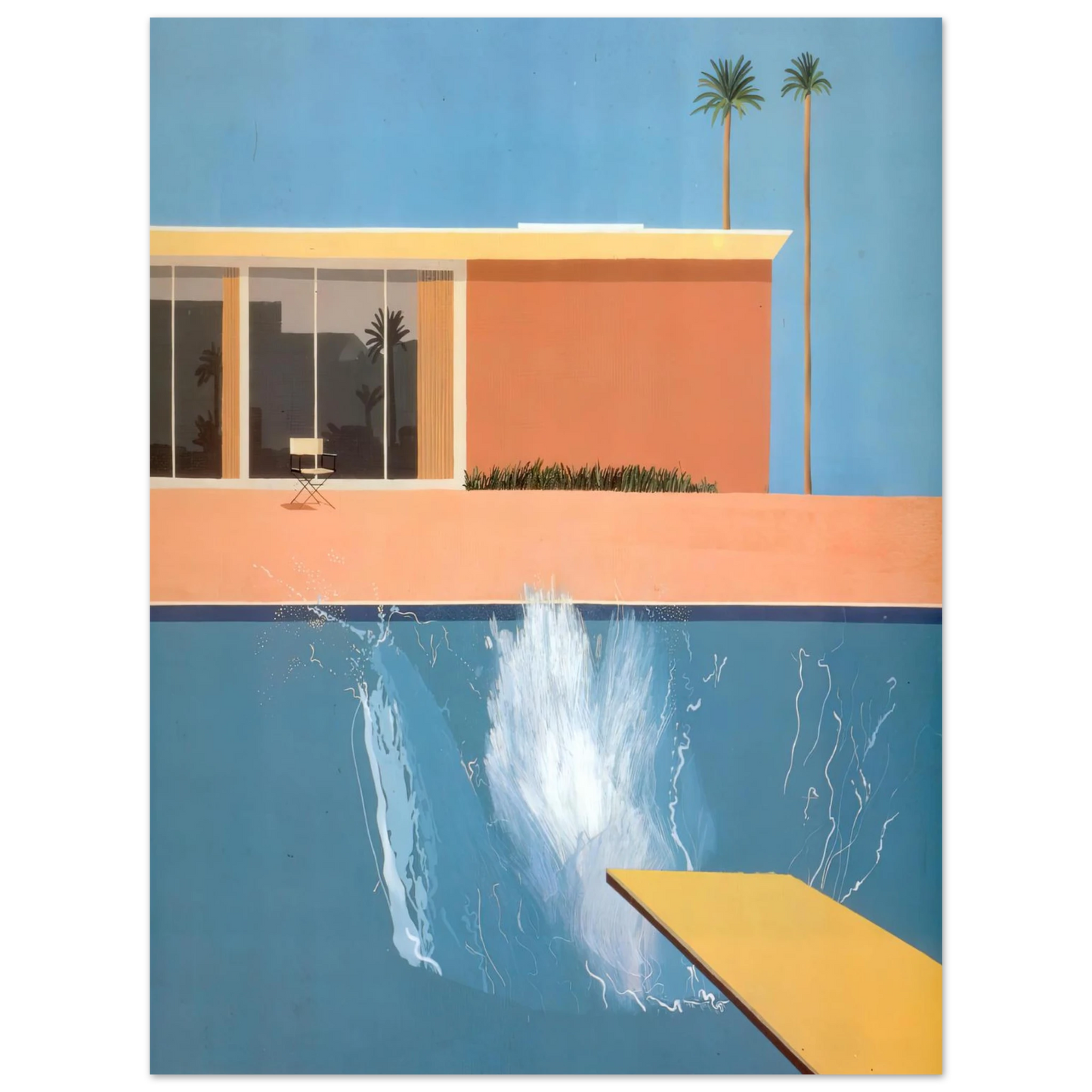 David Hockney - David Hockney Wall art - 27x35 cm / 11x14 Inches - Premium Wooden Framed Poster With Fine Art Paper - Black frame