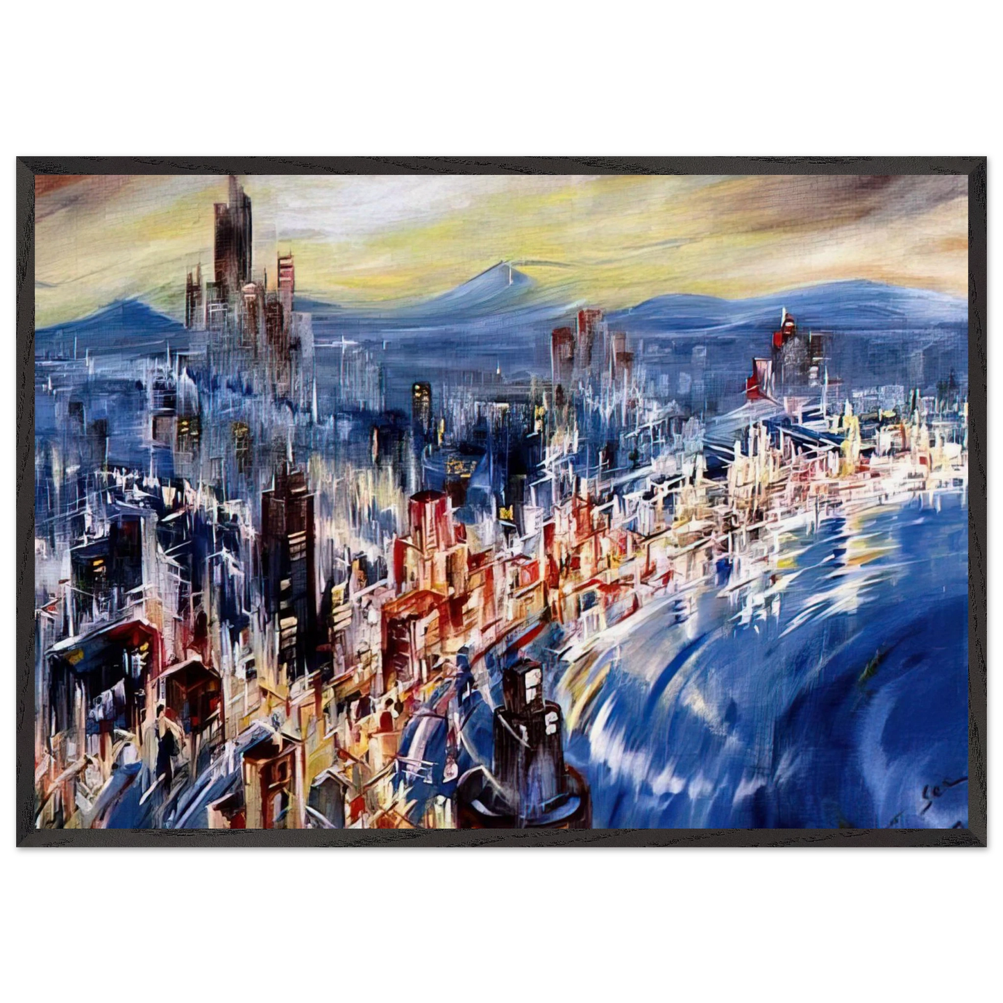 Built for the Future - Konrad Zuse 70x100 cm / 28x40 inches Framed Art Print – Black Wooden Frame