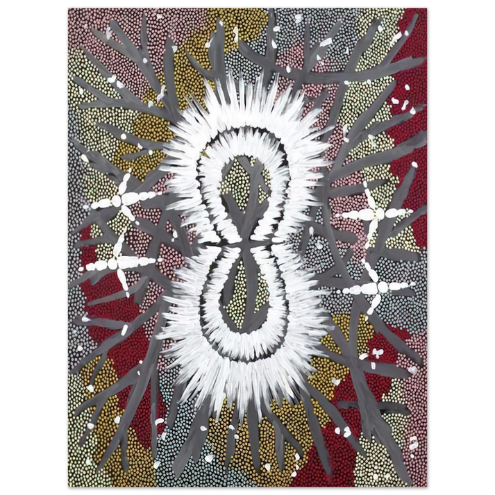 Clifford Possum Tjapaltjarri - Eagle Dreaming - 1997 75x100 cm / 30x40inches Fine Art Poster