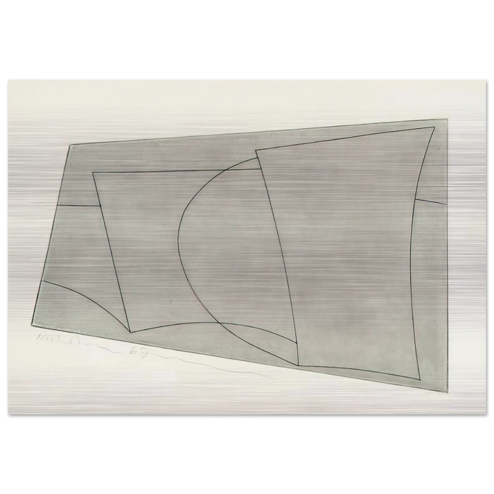 Aegean 2 - 1967 - Ben Nicholson Brushed Aluminum Print - 70x100 cm / 28x40 inches | Ben Nicholson Aluminum Print | Ben Nicholson Prints