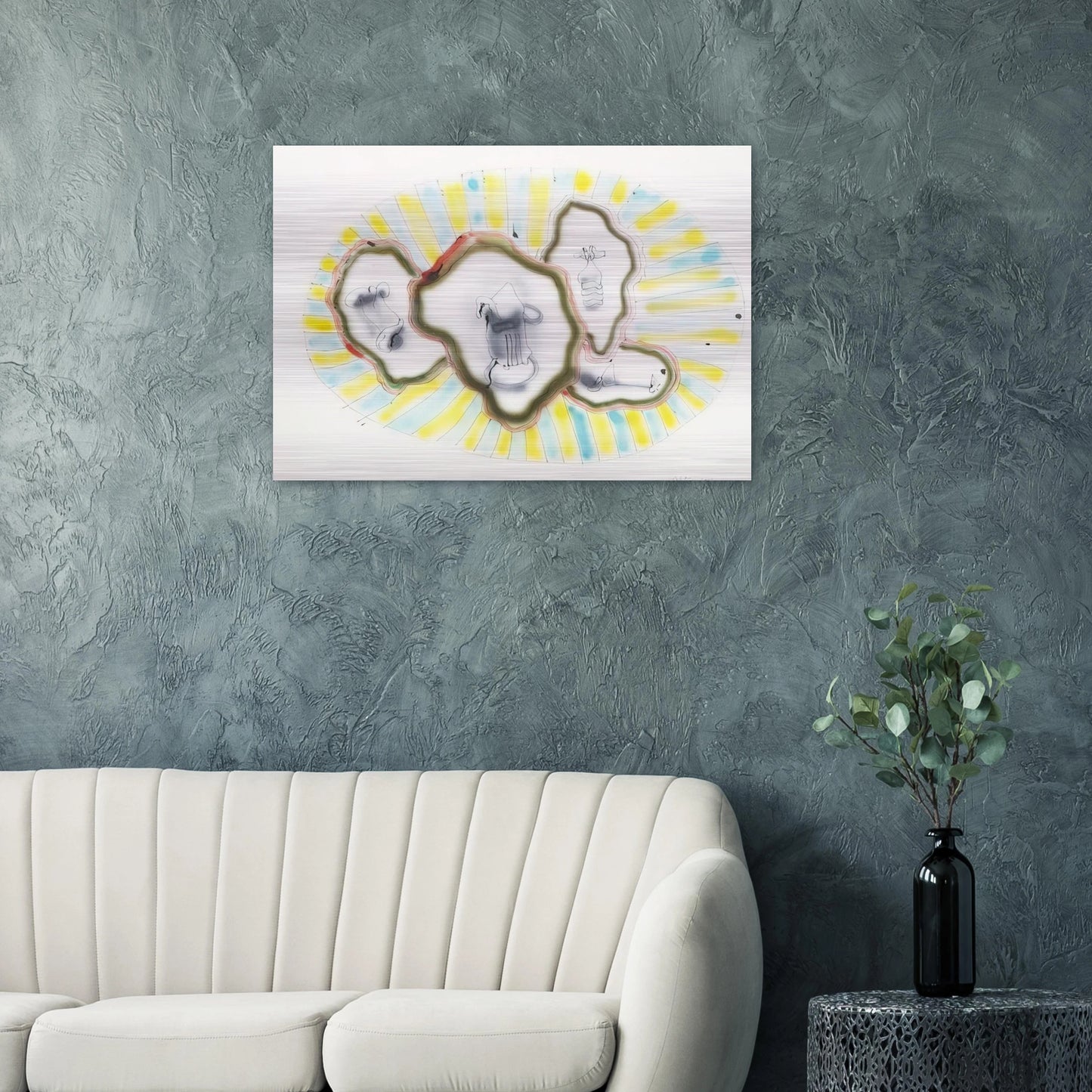 Untitled ABC 52 - 1965 - John Altoon Brushed Aluminum Print - 70x100 cm / 28x40 inches | John Altoon Aluminum Print | John Altoon Prints