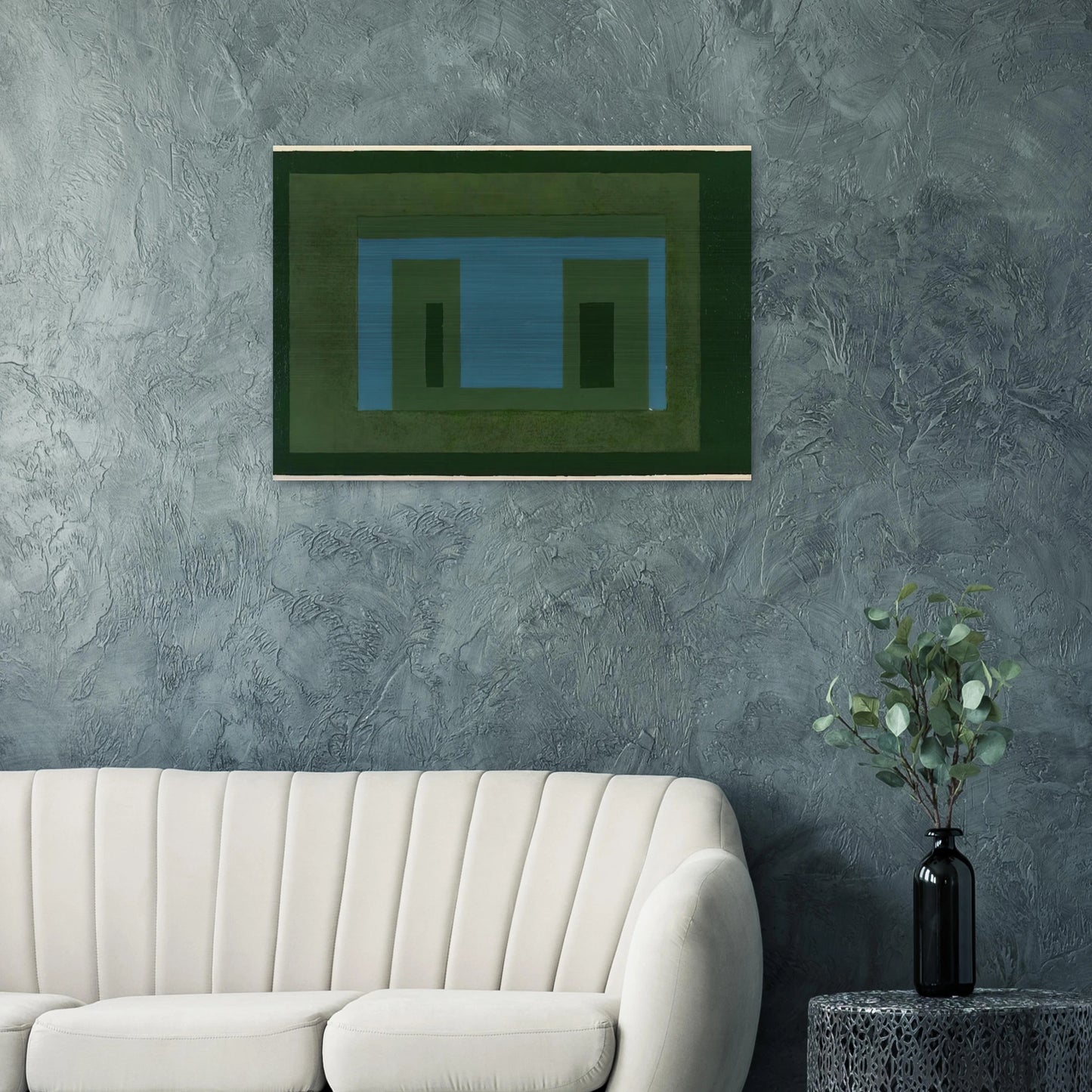 VARIANT ADOBE 1962 - Josef Albers Brushed Aluminum Print - 70x100 cm / 28x40 inches | Josef Albers Aluminum Print | Josef Albers Prints