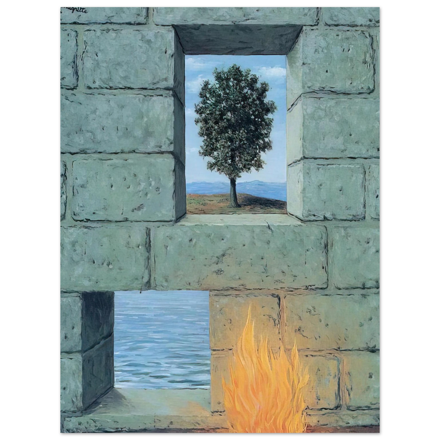 Rene Magritte - MENTAL COMPLACENCY 1950 Fine Art Poster - Default Title