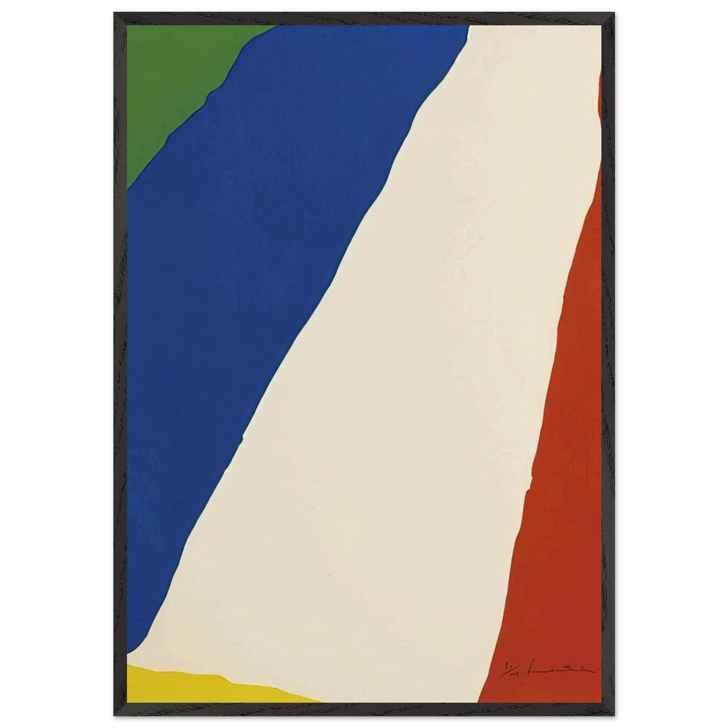 Untitled - 1967 N1 - Helen Frankenthaler 70x100 cm / 28x40 inches Framed Art Print – Black Wooden Frame