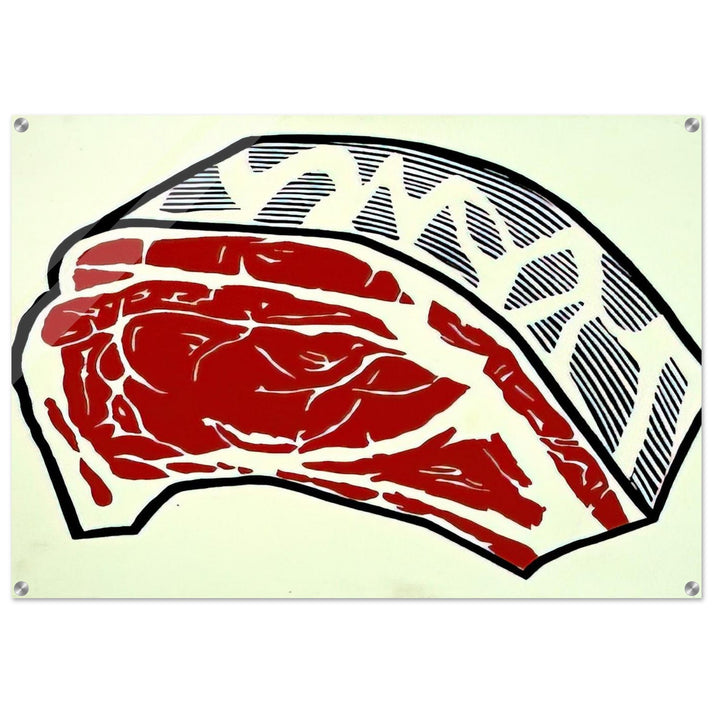 STANDING RIB 1962 - Roy Lichtenstein Acrylic Print - 70x100 cm / 28x40″ inches