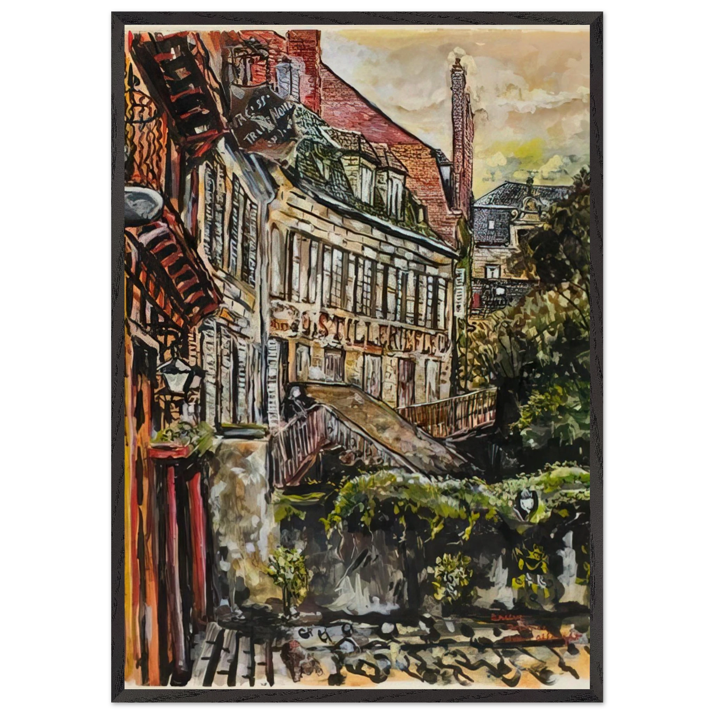 BRIEVE 1960 - Ivan Albright Framed Art Print – Black Wooden Frame - Default Title - -Framed Art Print