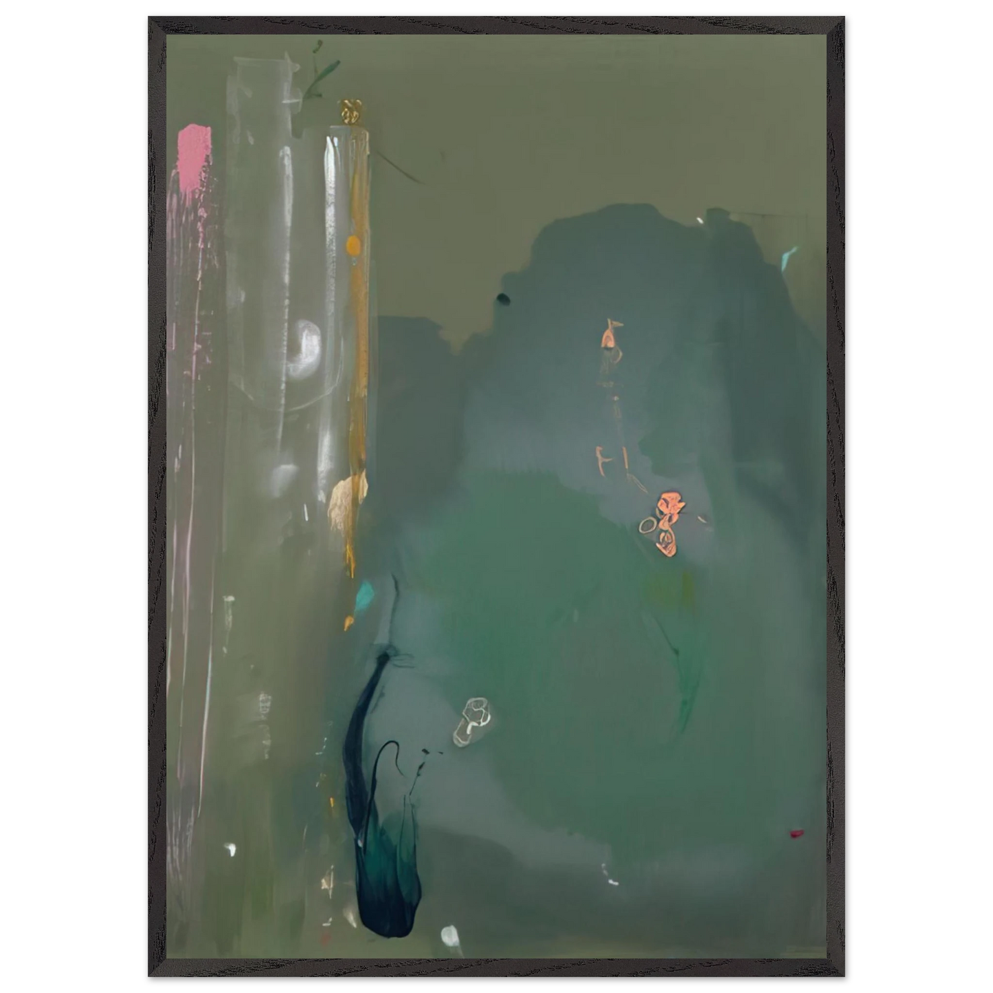 Helen Frankenthaler - Côte d Argent - 1980 Wall art - 60x90 cm / 24x36 inches - Premium Wooden Framed Poster With Fine Art Paper - Wood frame