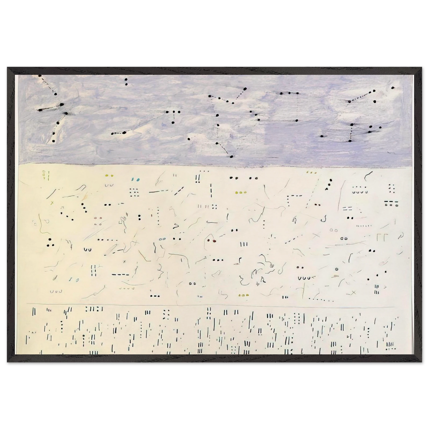 Deep Six - 1979 - Gene Davis Framed Art Print – Black Wooden Frame - Default Title - -Framed Art Print