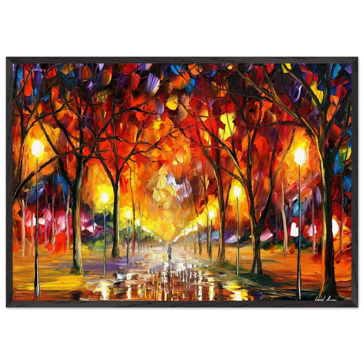 Leonid Afremov N11 - Leonid Afremov 70x100 cm / 28x40 inches Framed Art Print – Black Wooden Frame