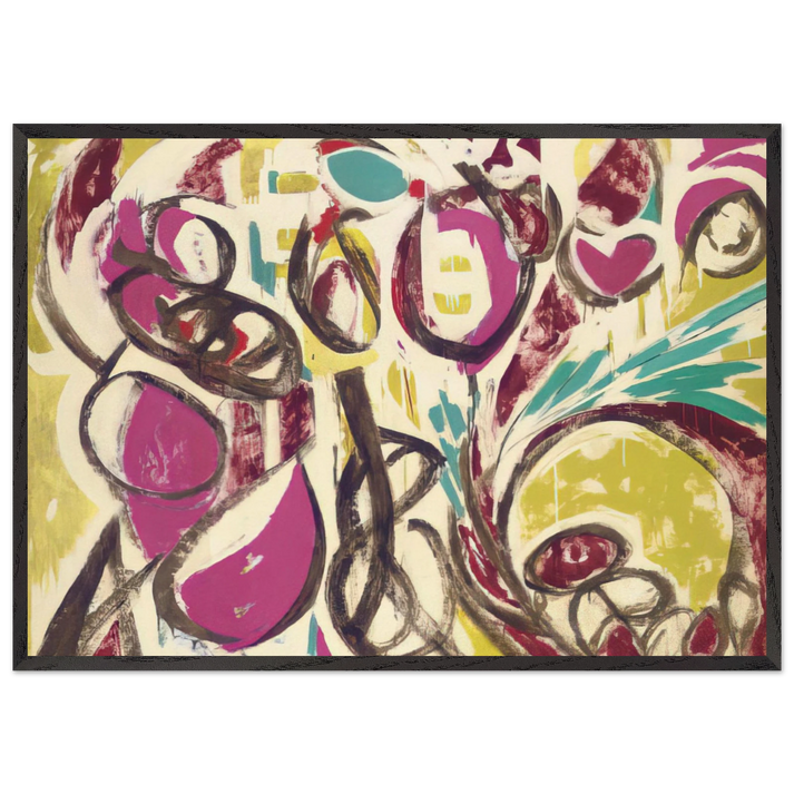 Thaw - Lee Krasner 70x100 cm / 28x40 inches Framed Art Print – Black Wooden Frame