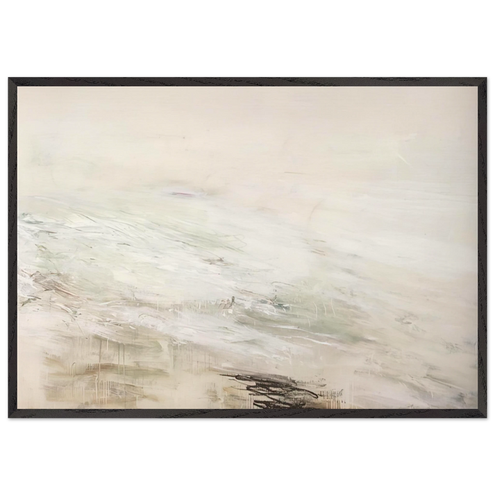 Hero and Leandro A Painting in Four Parts Part II - Cy Twombly 70x100 cm / 28x40 inches Framed Art Print – Black Wooden Frame