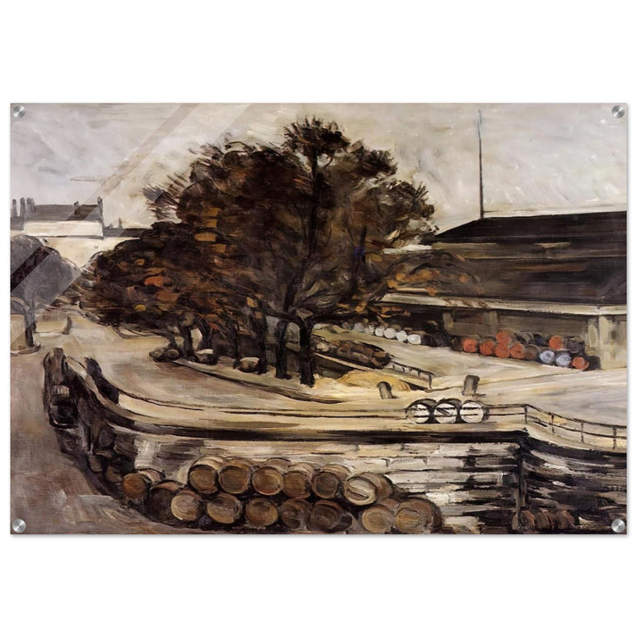 The Wine Market at Jussieu - Paul Cézanne Acrylic Print - 70x100 cm / 28x40″ inches