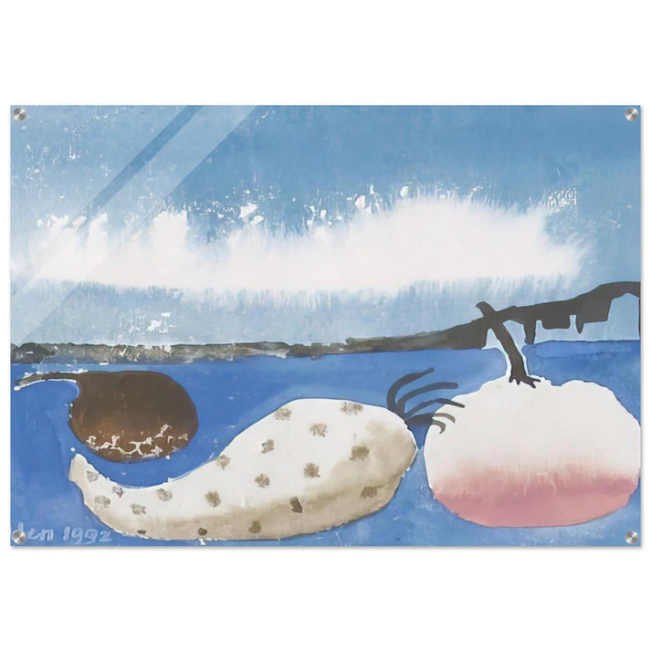Fruit by the shore - 1992 - Mary Fedden Acrylic Print - 70x100 cm / 28x40″ inches | Mary Fedden Wall Art | Mary Fedden Prints