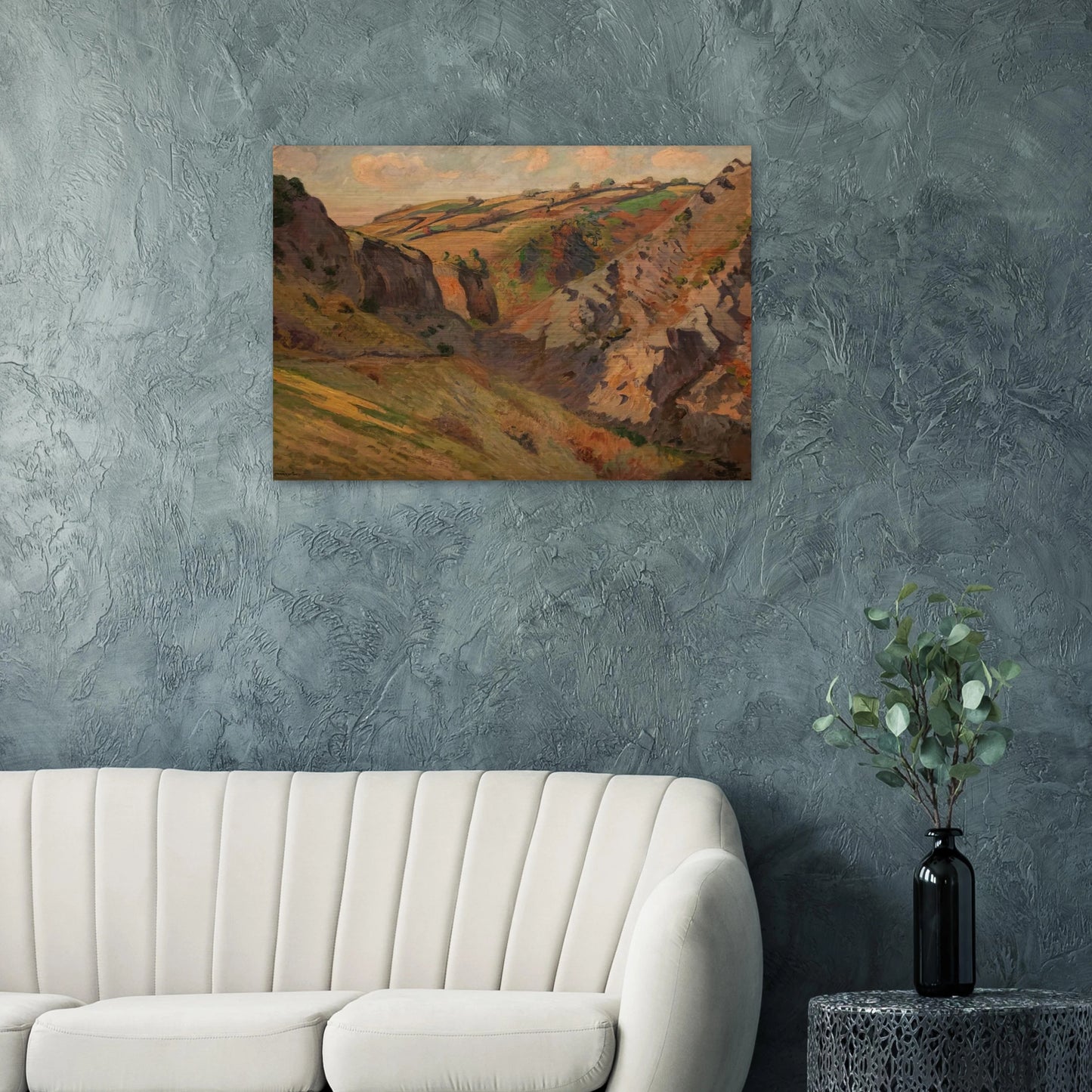 Caves Prunal near Pontgibaud Auvergne - Armand Guillaumin Brushed Aluminum Print - 70x100 cm / 28x40 inches | Armand Guillaumin Aluminum Print | Armand Guillaumin Prints