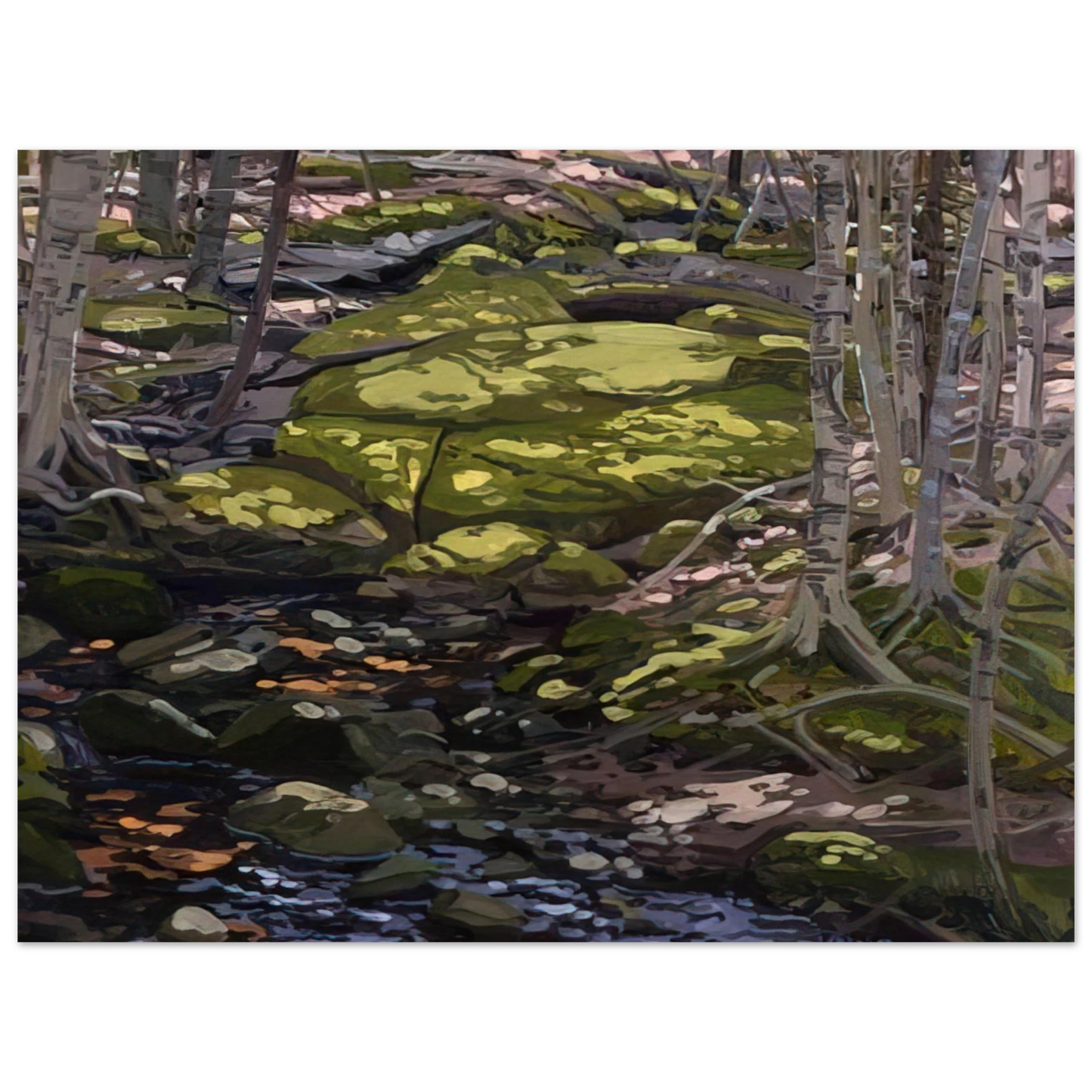 Neil Welliver - Light in Brook - Contemporary Realism Fine Art Poster - Default Title