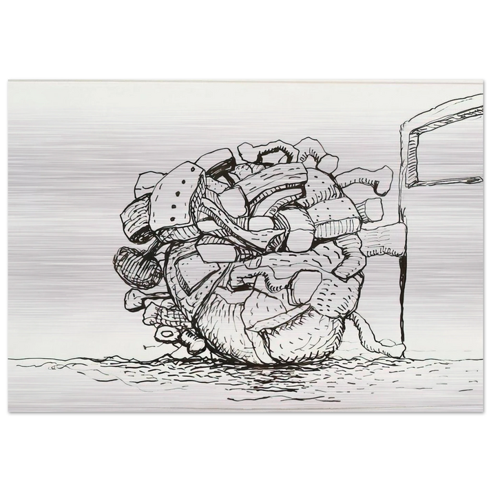 UNTITLED 1 - Philip Guston Brushed Aluminum Print - 70x100 cm / 28x40 inches | Philip Guston Aluminum Print | Philip Guston Prints