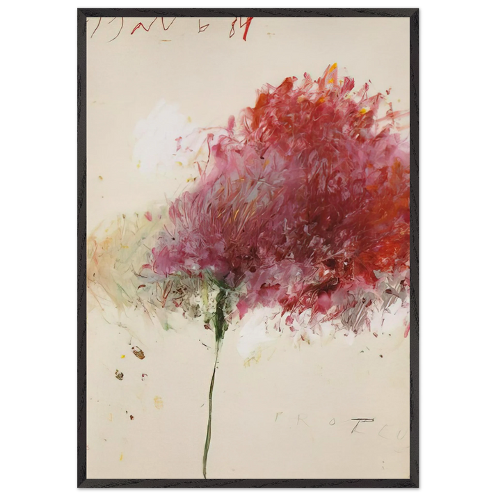 Proteus - Cy Twombly 70x100 cm / 28x40 inches Framed Art Print – Black Wooden Frame